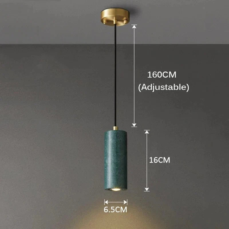 Suspension en marbre italien de luxe | Marco Lucetti Vert D65xH160MM