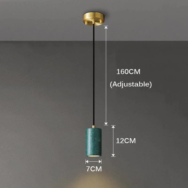 Suspension en marbre italien de luxe | Marco Lucetti Vert D70xH120MM