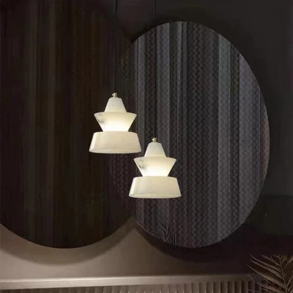 Suspension en marbre naturel espagnol moderne minimaliste avec LED - Lampe à main 2024 - Décoration en marbre pour restaurant et salle à manger | Marco Lucetti