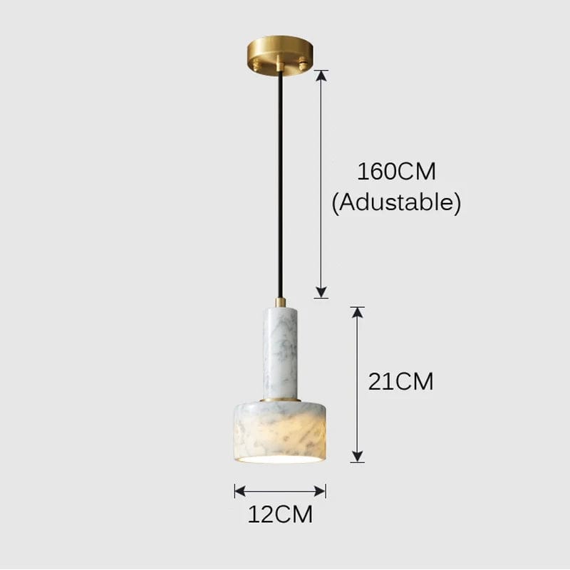 Suspension en marbre nordique blanc et vert naturel | Marco Lucetti