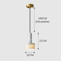 Suspension en marbre nordique blanc et vert naturel | Marco Lucetti