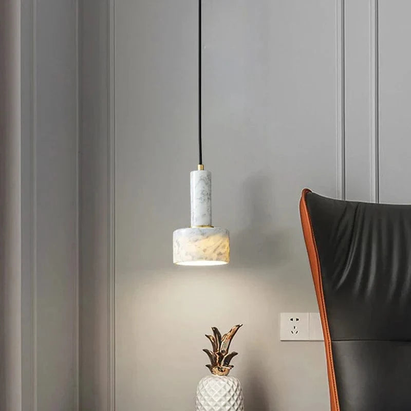 Suspension en marbre nordique blanc et vert naturel | Marco Lucetti