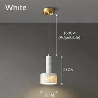 Suspension en marbre nordique blanc et vert naturel | Marco Lucetti Blanc