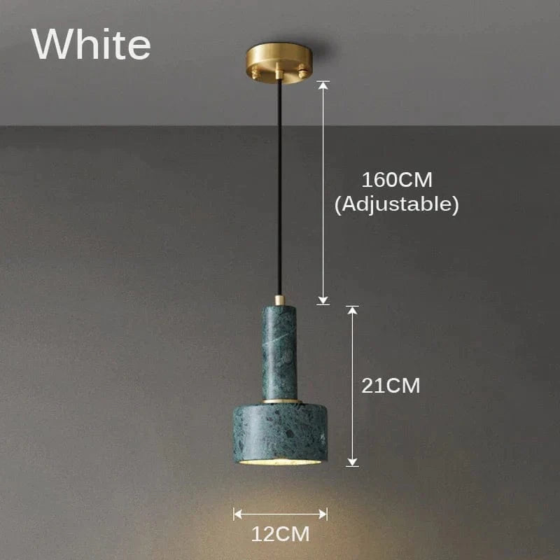 Suspension en marbre nordique blanc et vert naturel | Marco Lucetti Vert