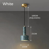 Suspension en marbre nordique blanc et vert naturel | Marco Lucetti Vert