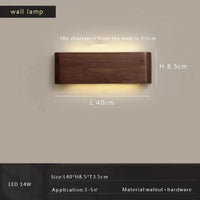 Suspension en noyer design pour bar led décoratif | Marco Lucetti Applique / Dimmable