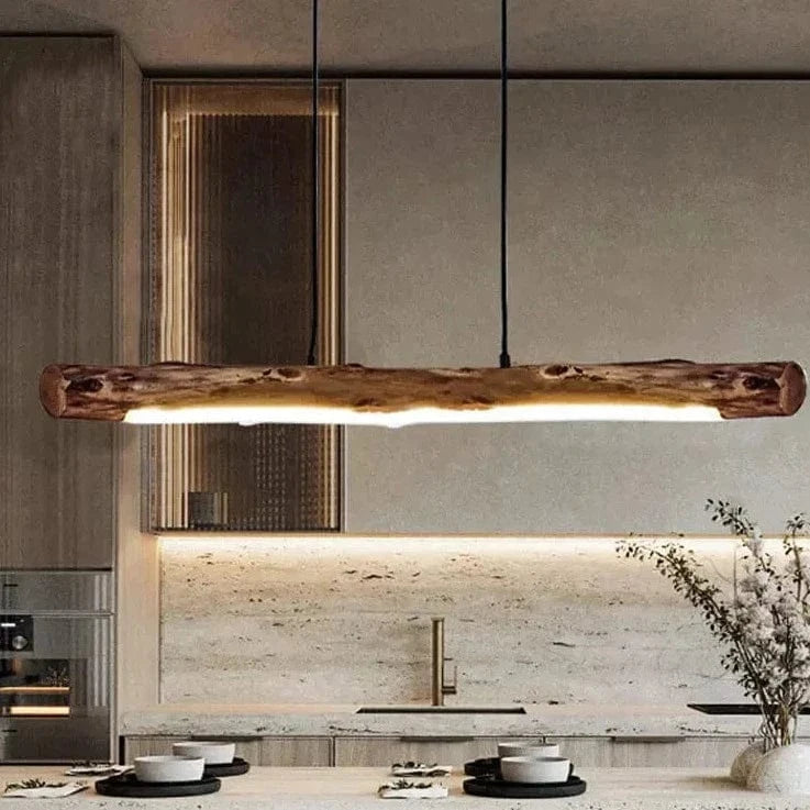 Suspension en noyer noir pour Table à manger - Élégance Naturelle | Marco Lucetti Bois / 80CM / 90-260V
