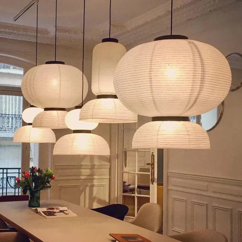 Suspension en papier de riz blanc d'inspiration danoise | Marco Lucetti