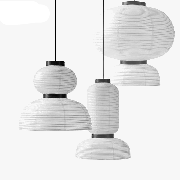 Suspension en papier de riz blanc d'inspiration danoise | Marco Lucetti