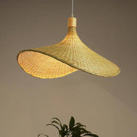 Suspension en rotin à LED Rusti-Chapeau Beige | Marco Lucetti