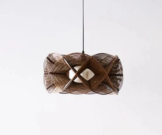 Suspension en rotin artisanale | Marco Lucetti Rotin marron / 55x30cm