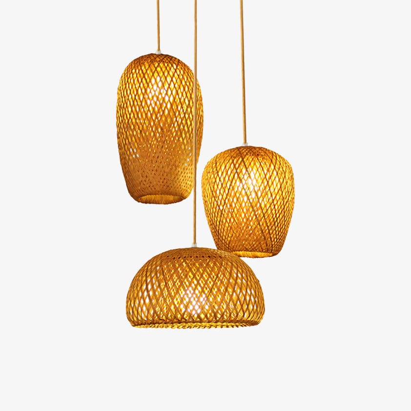 Suspension en rotin LED - Collection Bamboo | Marco Lucetti