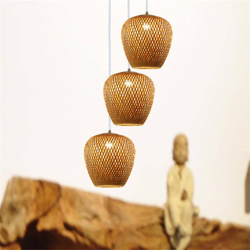 Suspension en rotin LED - Collection Bamboo | Marco Lucetti