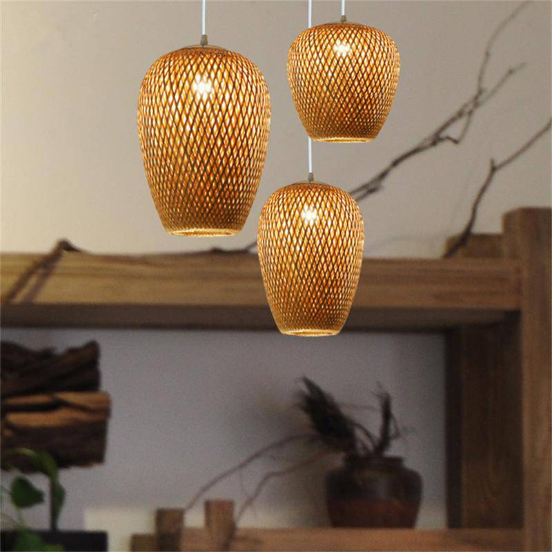 Suspension en rotin LED - Collection Bamboo | Marco Lucetti