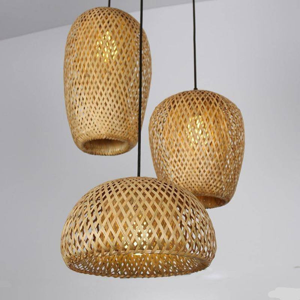 Suspension en rotin LED - Collection Bamboo | Marco Lucetti