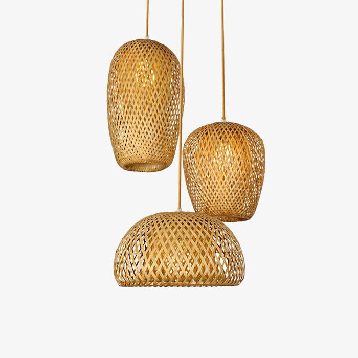 Suspension en rotin LED - Collection Bamboo | Marco Lucetti