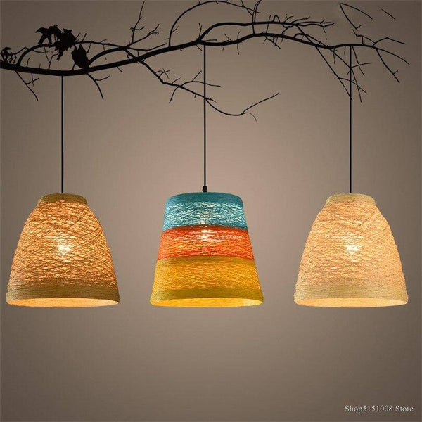 Suspension en rotin LED Farm Colors | Marco Lucetti