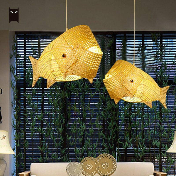 Suspension en rotin LED Kids Fish | Marco Lucetti