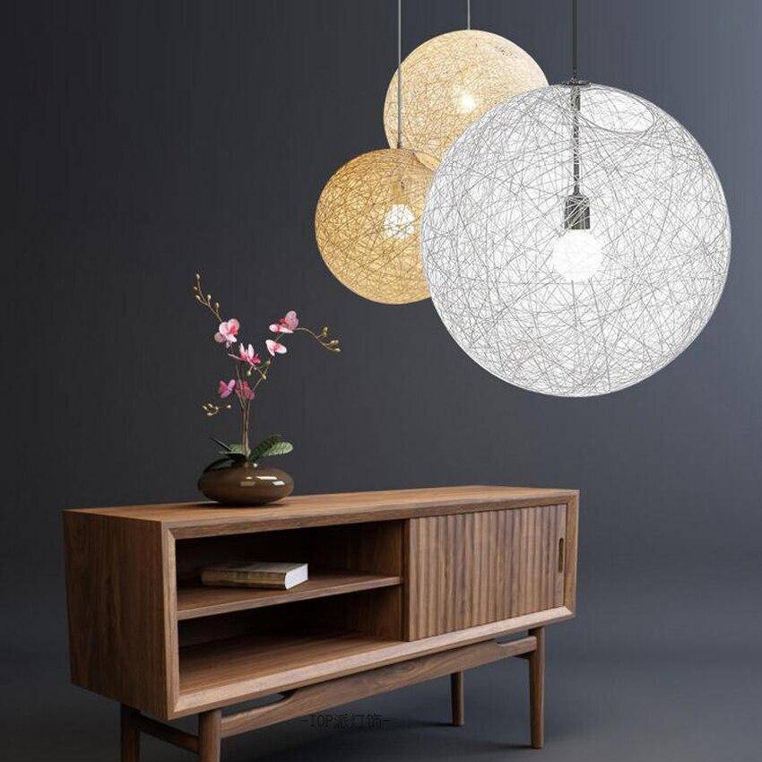 Suspension en rotin LED "Light Ball" | Marco Lucetti