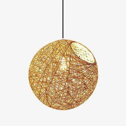 Suspension en rotin LED "Light Ball" | Marco Lucetti