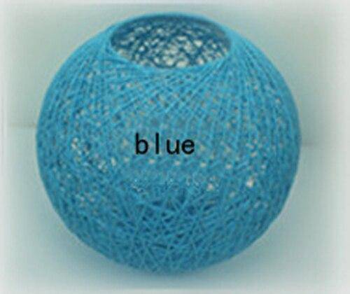 Suspension en rotin LED "Light Ball" | Marco Lucetti 20cm / Bleu