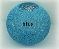 Suspension en rotin LED "Light Ball" | Marco Lucetti 20cm / Bleu