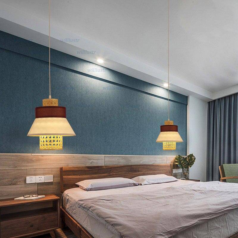 Suspension en rotin LED style japonais | Marco Lucetti