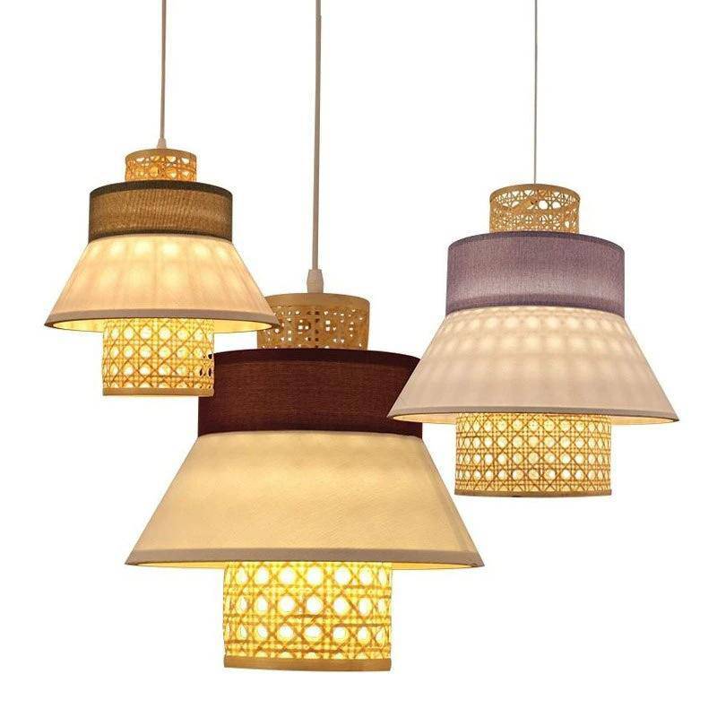 Suspension en rotin LED style japonais | Marco Lucetti