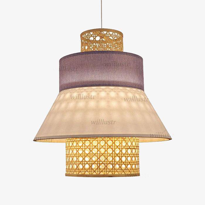 Suspension en rotin LED style japonais | Marco Lucetti