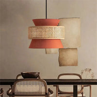 Suspension en rotin tissée à la main de style chinois. | Marco Lucetti