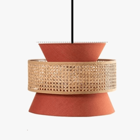 Suspension en rotin tissée à la main de style chinois. | Marco Lucetti
