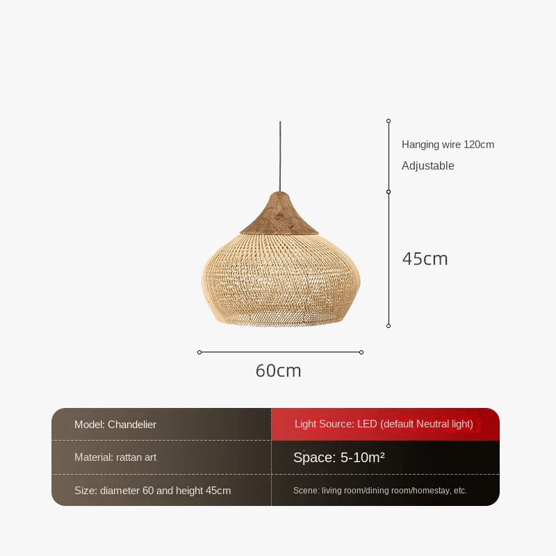 Suspension en rotin tissée pour Restaurant japonais zen | Marco Lucetti