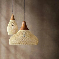 Suspension en rotin tissée pour Restaurant japonais zen | Marco Lucetti