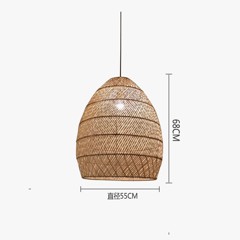 Suspension Vintage en Rotin
