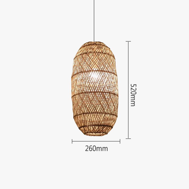 Suspension Vintage en Rotin