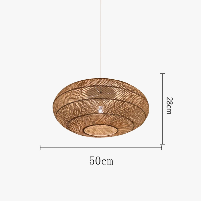 Suspension Vintage en Rotin