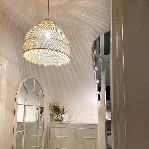 Suspension en rotin Vintage inspirée de l'artisanat chinois | Marco Lucetti