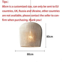 Suspension en rotin Wabi-sabi Chic | Marco Lucetti Personnalisé blanc 80