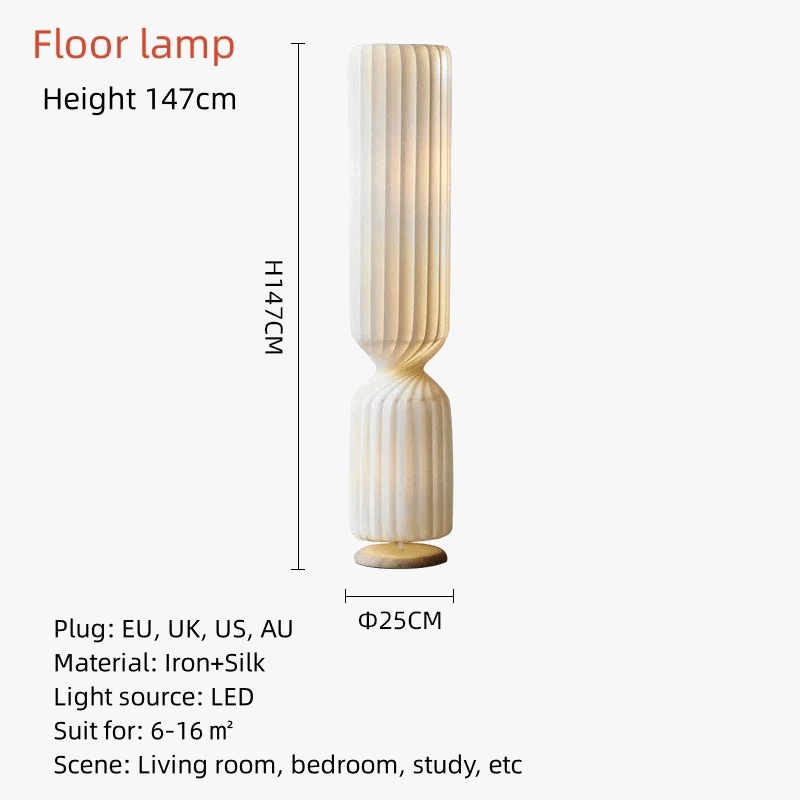 Suspension en soie cylindrique par un designer danois pour éclairer un Duplex Villa Loft | Marco Lucetti