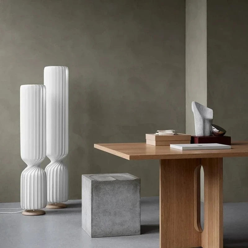 Suspension en soie cylindrique par un designer danois pour éclairer un Duplex Villa Loft | Marco Lucetti