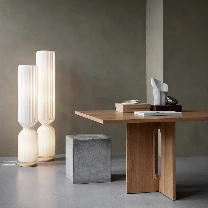 Suspension en soie cylindrique par un designer danois pour éclairer un Duplex Villa Loft | Marco Lucetti