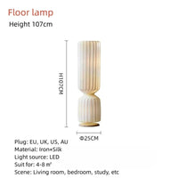 Suspension en soie cylindrique par un designer danois pour éclairer un Duplex Villa Loft | Marco Lucetti Lampadaire H107CM / Lumière neutre