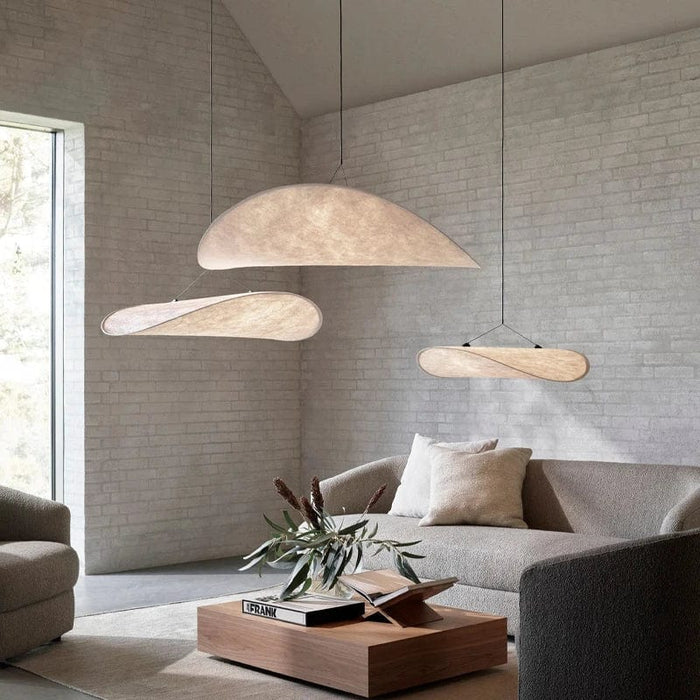 Suspension en soie silencieuse - Lumières LED Vertigo - Éclairage en tissu nordique | Marco Lucetti P 40cm / Blanc froid