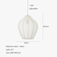 Suspension en tissu moderne lanterne LED pour un style intérieur Loft Wabi Sabi | Marco Lucetti