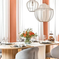 Suspension en tissu moderne lanterne LED pour un style intérieur Loft Wabi Sabi | Marco Lucetti