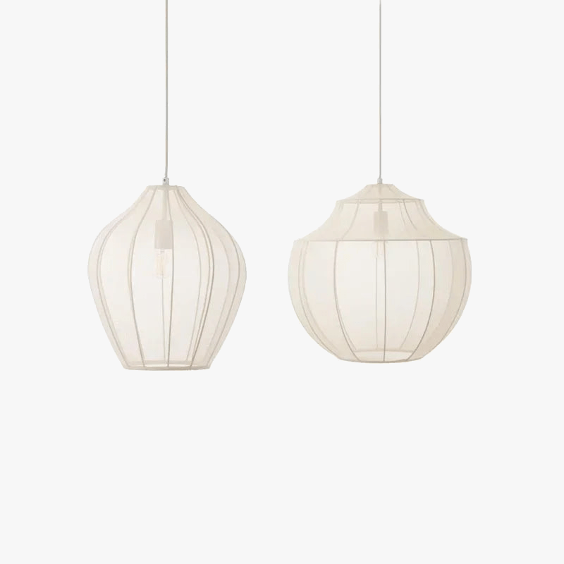 Suspension en tissu moderne lanterne LED pour un style intérieur Loft Wabi Sabi | Marco Lucetti