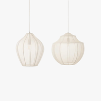 Suspension en tissu moderne lanterne LED pour un style intérieur Loft Wabi Sabi | Marco Lucetti