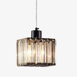 Suspension LED en verre carré - Design contemporain