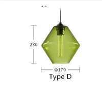 Suspension en verre coloré pour une ambiance rétro et ethnique dans votre Restaurant-Bar. | Marco Lucetti