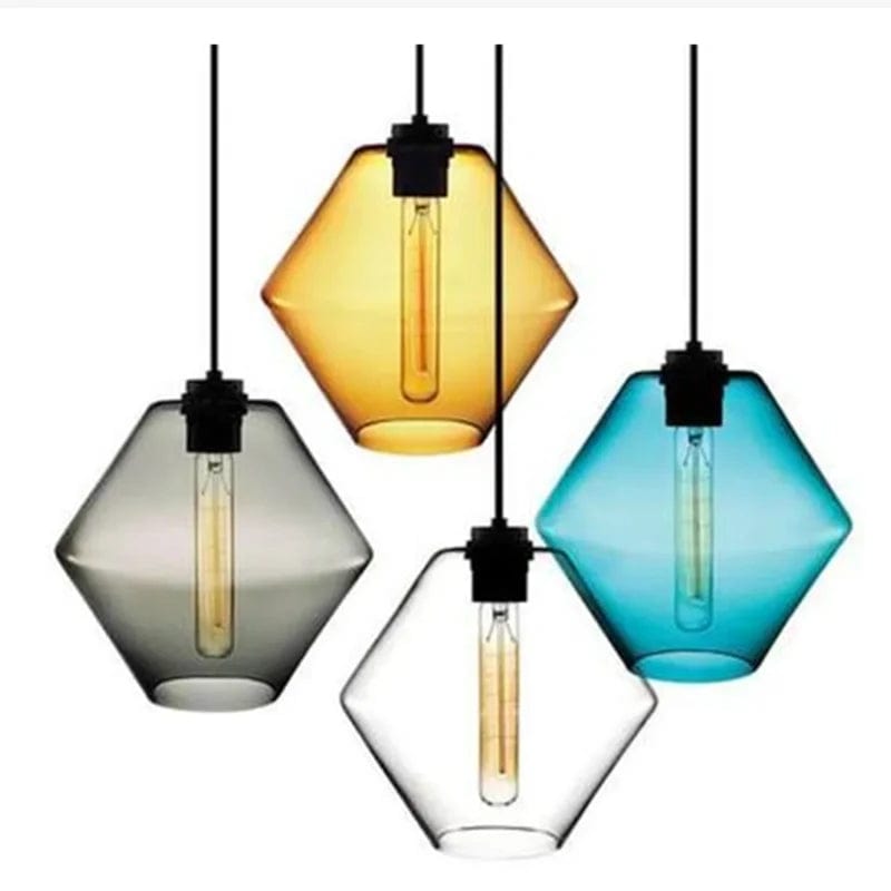 Suspension en verre coloré pour une ambiance rétro et ethnique dans votre Restaurant-Bar. | Marco Lucetti